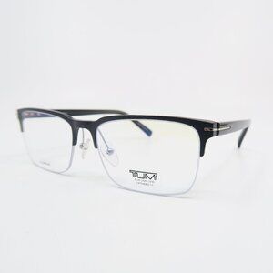 Tumi VTU024 0531BL Black Semi Rimless Aluminum Blue Block New Eyeglasses.